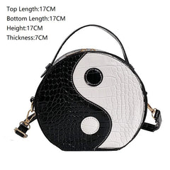 Shoulder Bags Crossed-body TAI JI Style Handbags Round Womans Bags