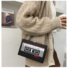 Tape Shape Box Clutch Bag Women Purses Handbags Shoulder Chain Bag