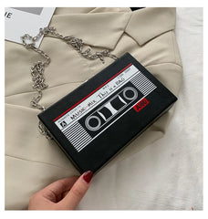 Tape Shape Box Clutch Bag Women Purses Handbags Shoulder Chain Bag
