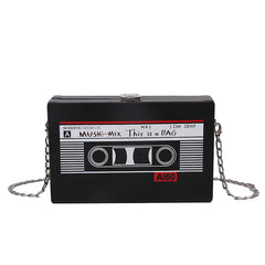Tape Shape Box Clutch Bag Women Purses Handbags Shoulder Chain Bag