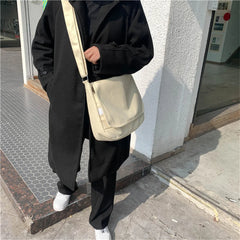 Canvas Shoulder Bag for Teenage Girls School Bookbag Crossbody Travel Bag