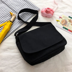 Canvas Shoulder Bag for Teenage Girls School Bookbag Crossbody Travel Bag