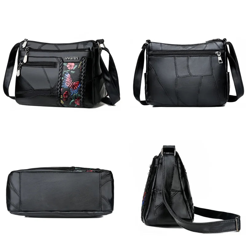 Winter Style Washed Leather Handbags Women Bags Ladies Shoulder Crossbody Bags F