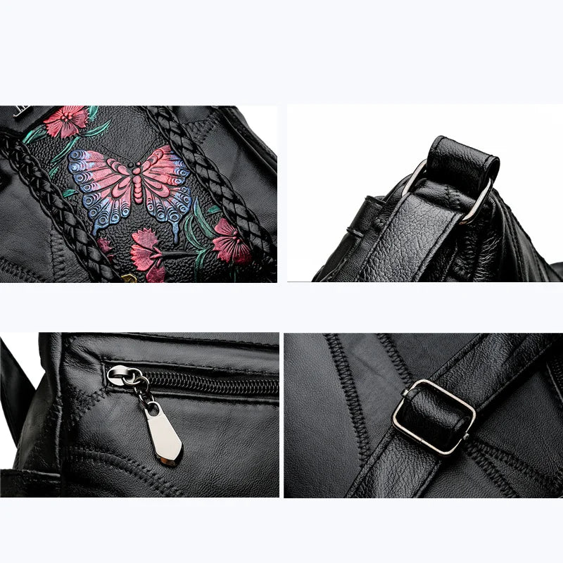 Winter Style Washed Leather Handbags Women Bags Ladies Shoulder Crossbody Bags F