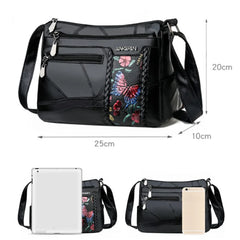 Winter Style Washed Leather Handbags Women Bags Ladies Shoulder Crossbody Bags F