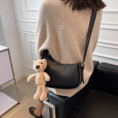 Small Hobo Bags Pu Leather Messenger Handbag Lady Crossbody Bag