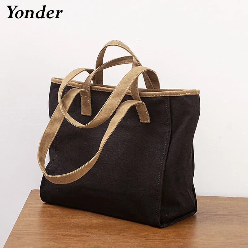 Large Canvas Tote Bag Women's Shopping School Shoulder Bag Ladies Handbag