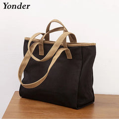Large Canvas Tote Bag Women's Shopping School Shoulder Bag Ladies Handbag