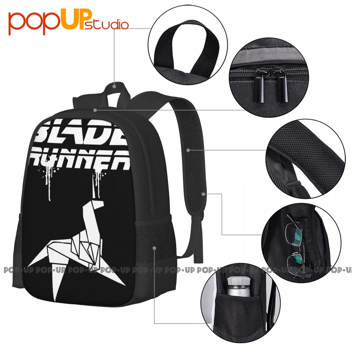 Blade Runner 1982 V40 Poster Backpack Large Capacity Print Beach Bag