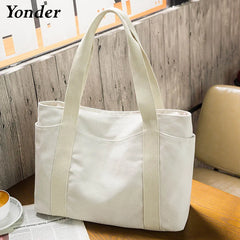 Large Fabric Canvas Tote Shoulder Bag Women's Handbags School Bags