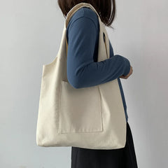 Canvas Shoulder Bag Eco Friendly Grocery Tote Women Handbag