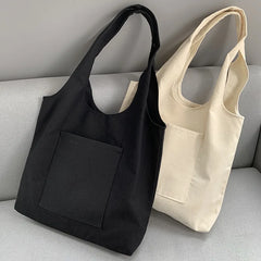 Canvas Shoulder Bag Eco Friendly Grocery Tote Women Handbag