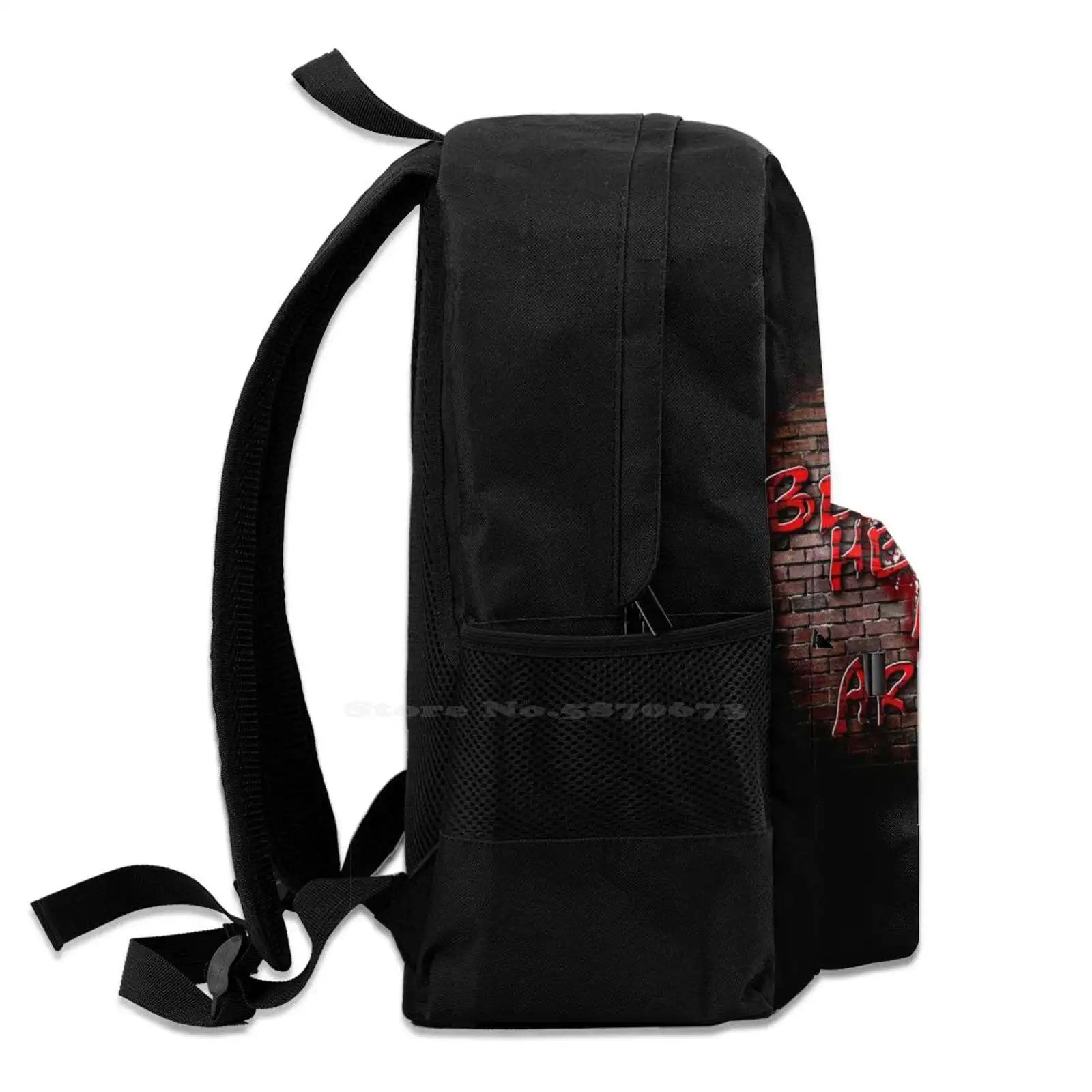 The Wall Bleeding Hearts And Artists Backpack Student School Laptop Travel Bag