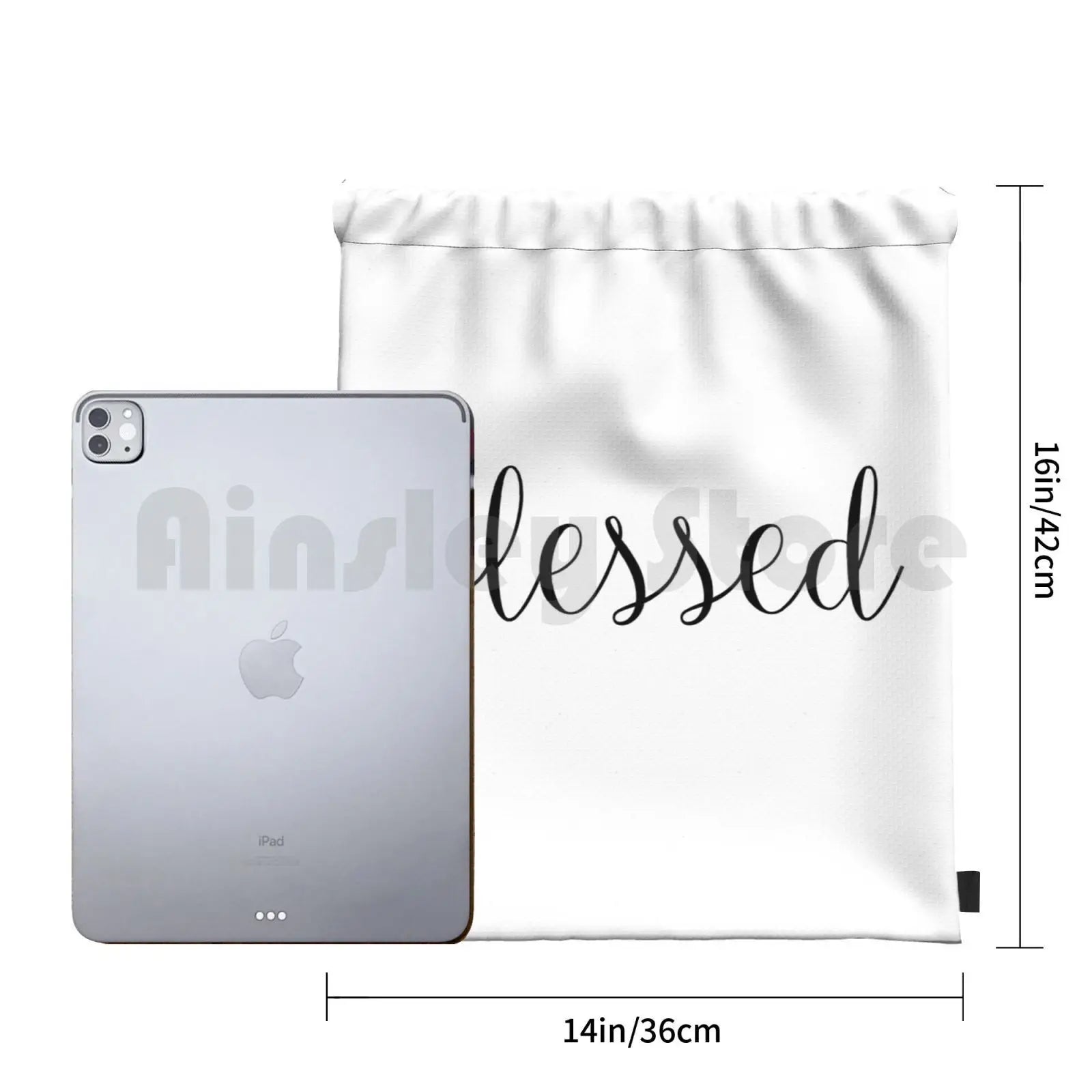 Blessed Drawstring Backpack Gym Bag - Christian Motivational Colors