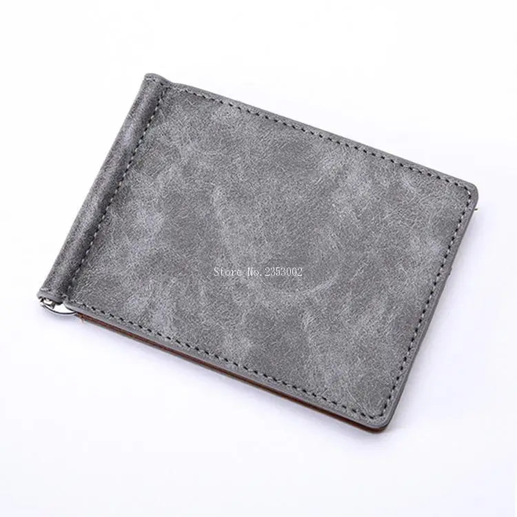 Blevolo Men's Wallet High PU Leather Metal Clip Money Wallet