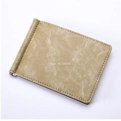 Blevolo Men's Wallet High PU Leather Metal Clip Money Wallet