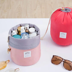 Blevolo Cosmetic Bag Round Waterproof Makeup Travel Organizer