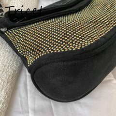 Crystal Shoulder Bag Cross Chain Flap Body Bag Women Stylish Lady Hand Bags