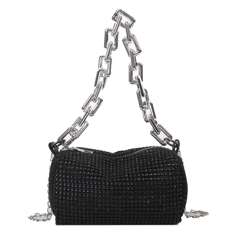 Bling Diamond Small Crossbody Messenger Bags for Women, Travel Shoulder Handbags