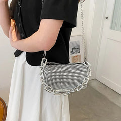 Bling Diamond Small Crossbody Messenger Bags for Women