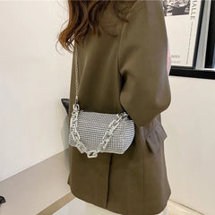 Bling Diamond Small Crossbody Messenger Bags for Women