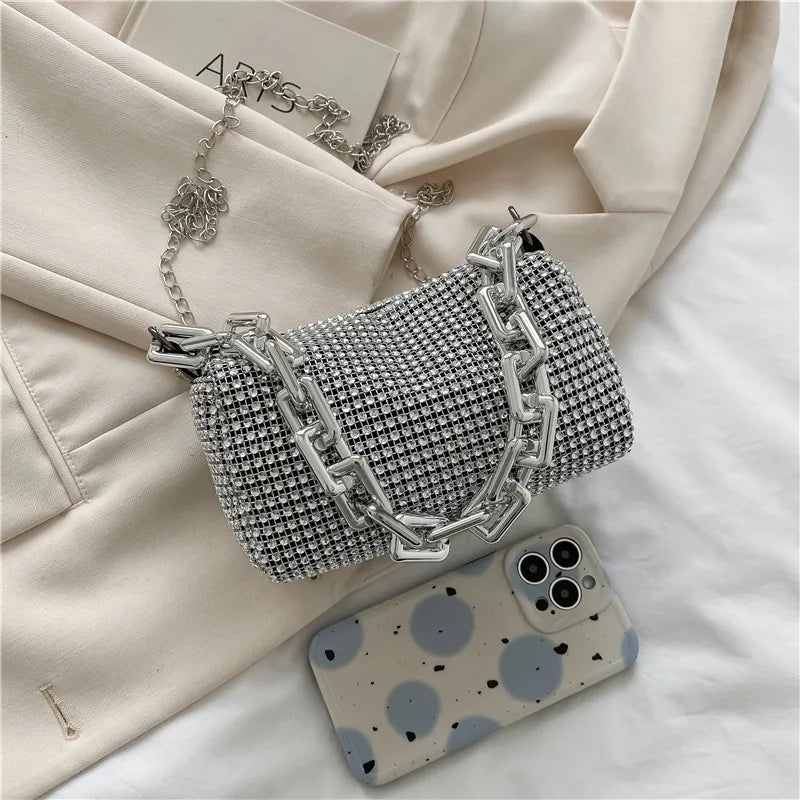Bling Diamond Crossbody Messenger Bag for Women