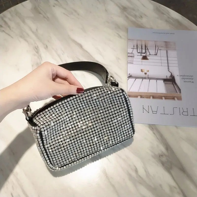 Bling Diamonds Evening Clutch Bag Pillow Handbag Shoulder bags
