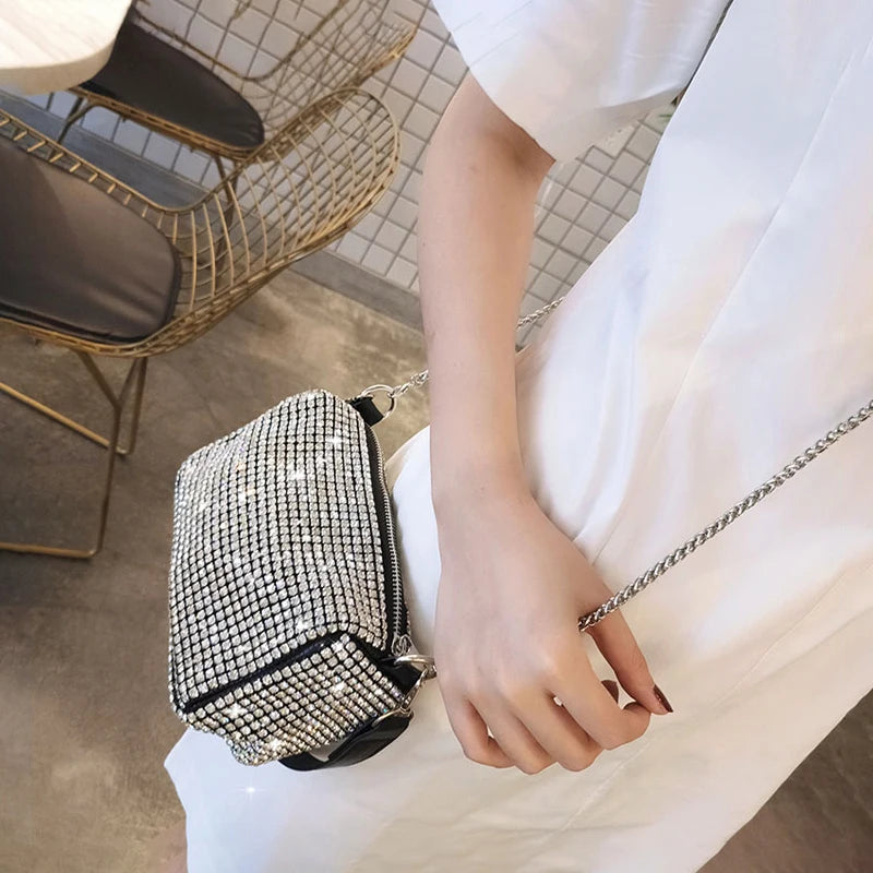 Bling Diamonds Evening Clutch Bag Pillow Handbag Shoulder bags
