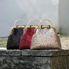 Bling Shine Wedding Bag Women's Handbags Shell Lock Tote Shoulder Crossbody Bag