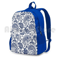 Vintage Paisley Outdoor Hiking Backpack Waterproof Camping Travel Retro