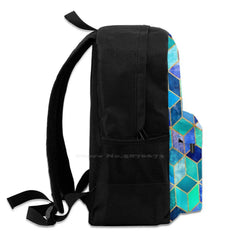 Cubes Teen College Student Backpack Laptop Travel Bags Graphic Abstract