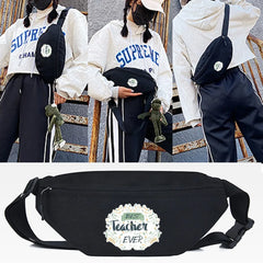 Letters Print Waist Bag Hip Hop Women Street Chest Bag Female High Fanny Pack