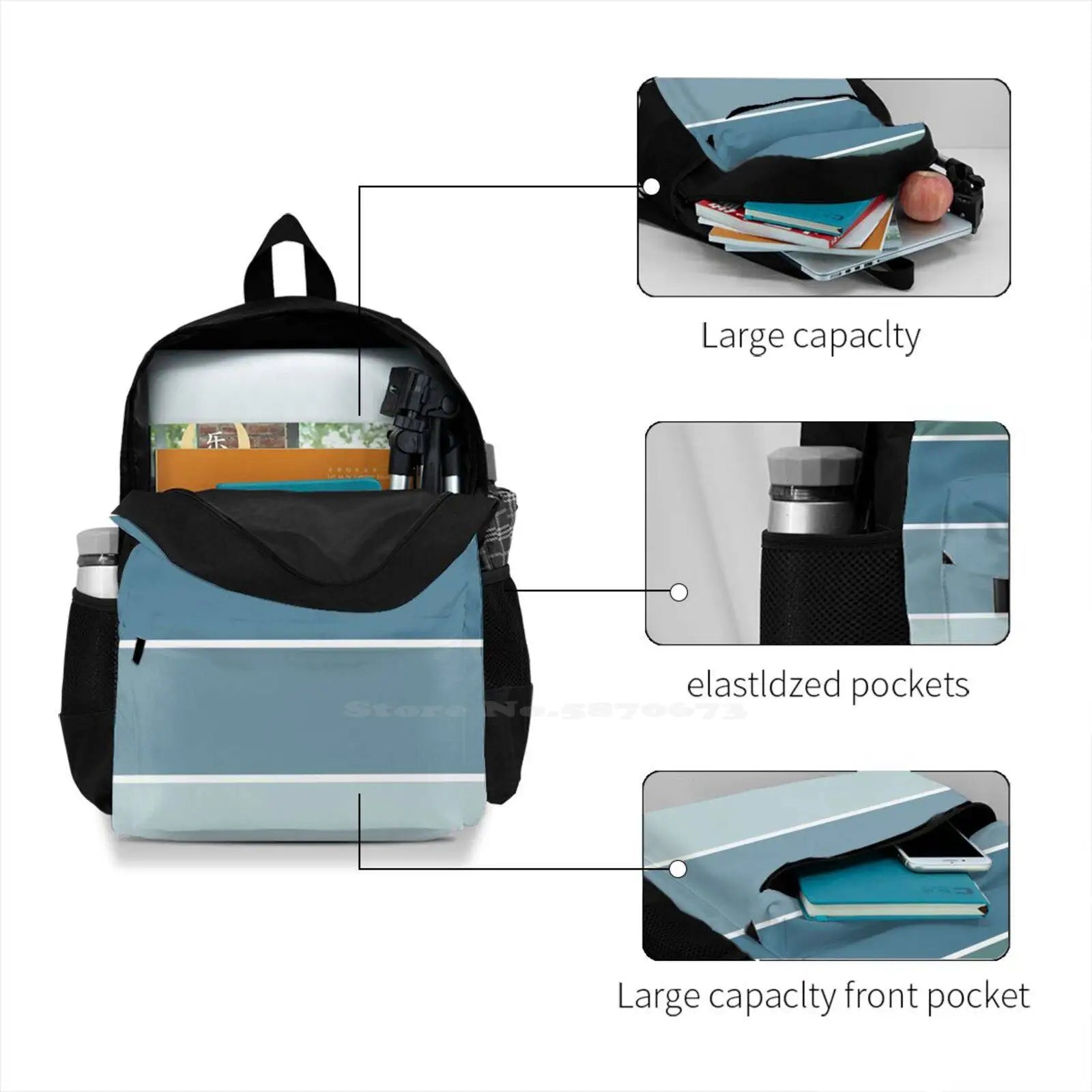 Linen Pattern School Bags for Teenage Girls Laptop Travel Bags