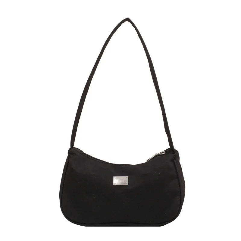 Women Canvas Shoulder Underarm Bag Vintage Ladies Handbag
