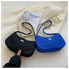 Women Canvas Shoulder Underarm Bag Vintage Ladies Handbag