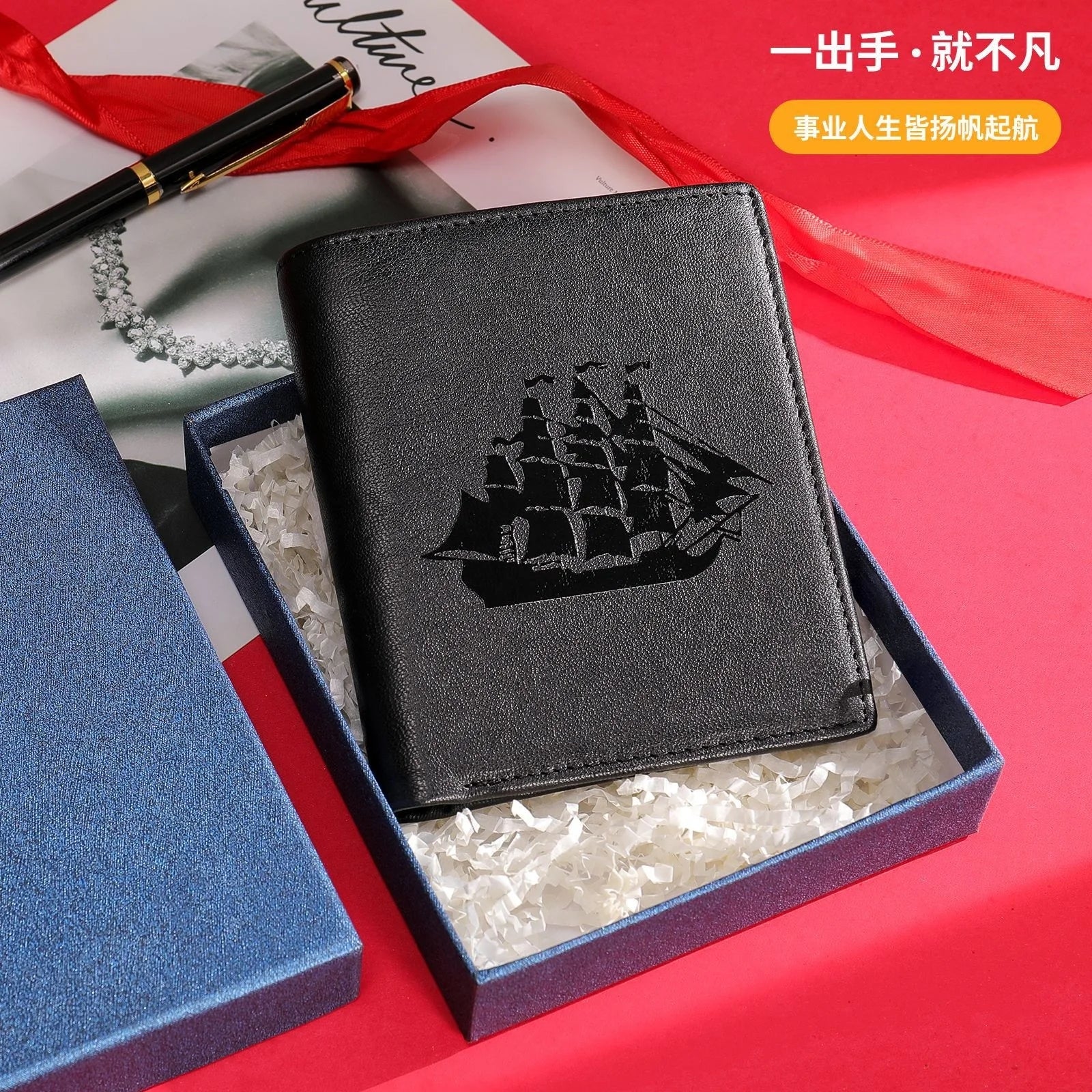 Genuine Leather Men Wallet RFID Bifold Short Vintage Purse Coin Pouch