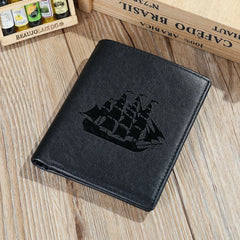 Genuine Leather Men Wallet RFID Bifold Short Vintage Purse Coin Pouch