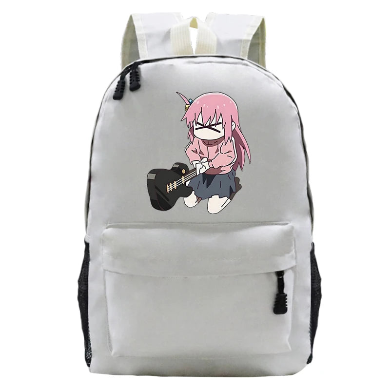 Bocchi The Rock Backpacks Teens Shoulder Bag Girls Boys Cartoon Guitar Schoolbag