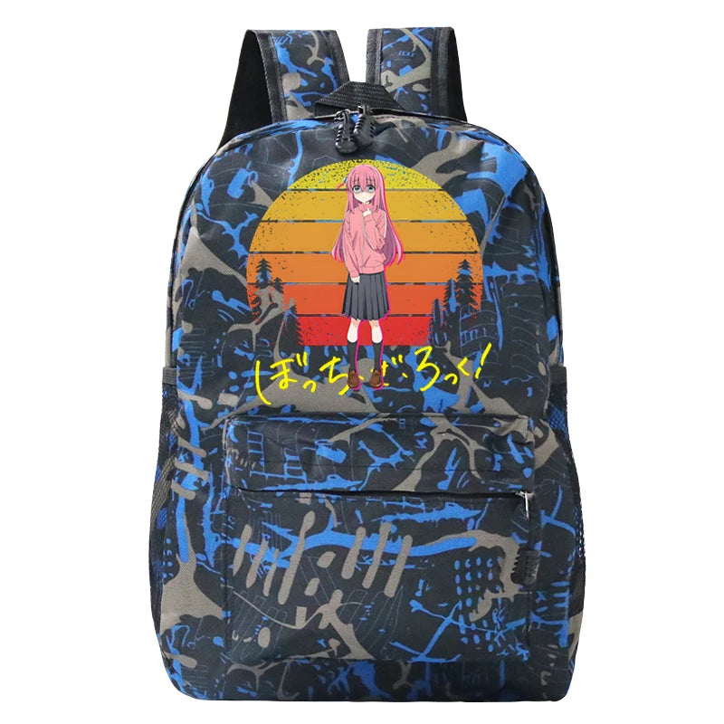 Bocchi The Rock SchoolBags Students Comic Schoolbag Girls Boys Backpack