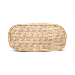 Bohemian Beach Casual Tote Bag Ladies Straw Rattan Crossbody Bucket Bag