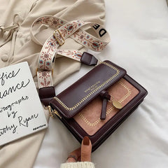 Bohemian Flower Shoulder Crossbody Bag PU Leather Handbags Purses