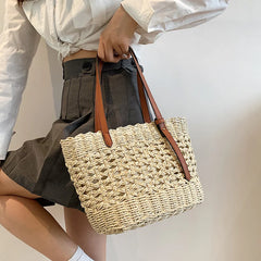 Boho Straw Shoulder Bag Women Beach Handbag Summer Totes