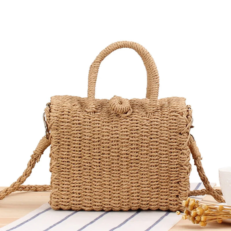 Bohemian Straw Shoulder Summer Bags For Women Handbags