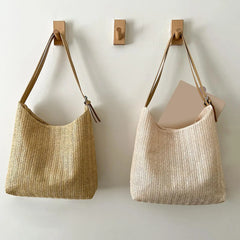 Bohemian Style Straw Tote Bag for Vacation