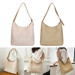 Bohemian Style Straw Tote Bag for Vacation