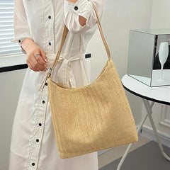 Bohemian Style Straw Tote Bag for Vacation