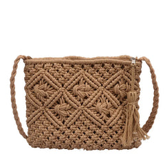 Boho Women Straw Beach Bag Shoulder Messenger Summer Travel Shop