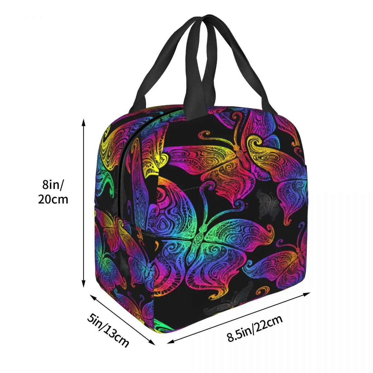 Boho Butterflies Lunch Food Box Bag Insulated Thermal Picnic Lunch Bag