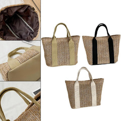 Boho Woven Handbag Large Rattan Tote Beach Travel Women Gift