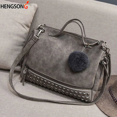 Vintage Nubuck Leather Top-handle Bags for Women